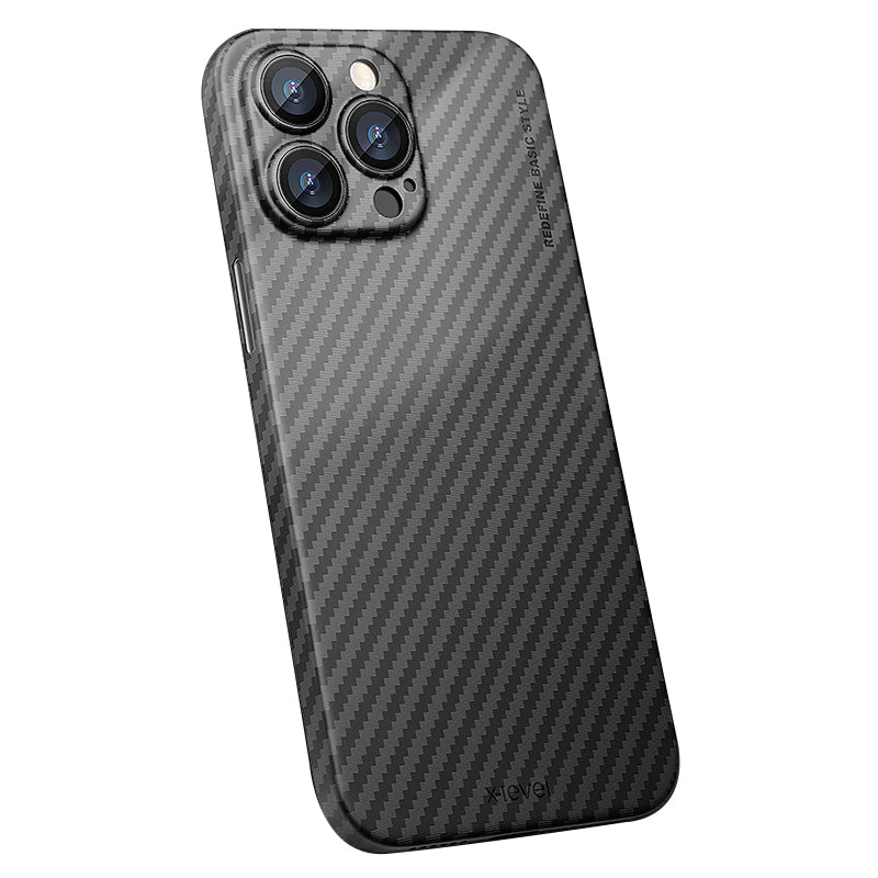 X-LEVEL For iPhone 15 Pro Max Carbon Fiber Texture Hard PC Back Case Ultra Thin Anti-drop Phone Cover X-LEVEL For iPhone 15 Pro Max Carbon Fiber Texture Hard PC Back Case Ultra Thin Anti-drop Phone Cover